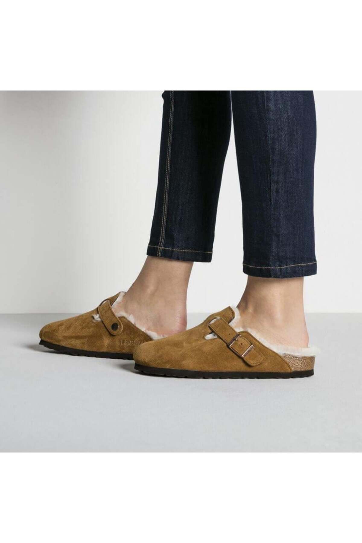 دمپایی Birkenstock بیرکن‌استوک زنانه شارلینگ Boston VL - Mink اورجینال - تصویر 8