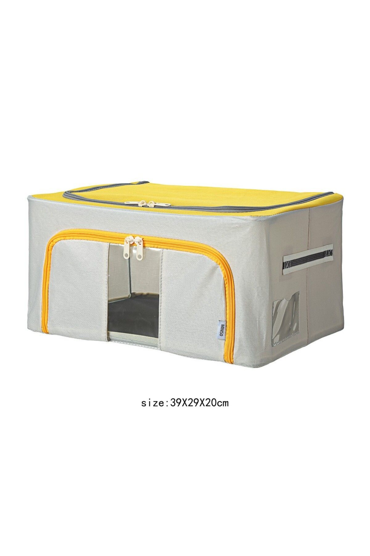 Miniso-Double Zipper Storage Holder 22L - Yellow 7