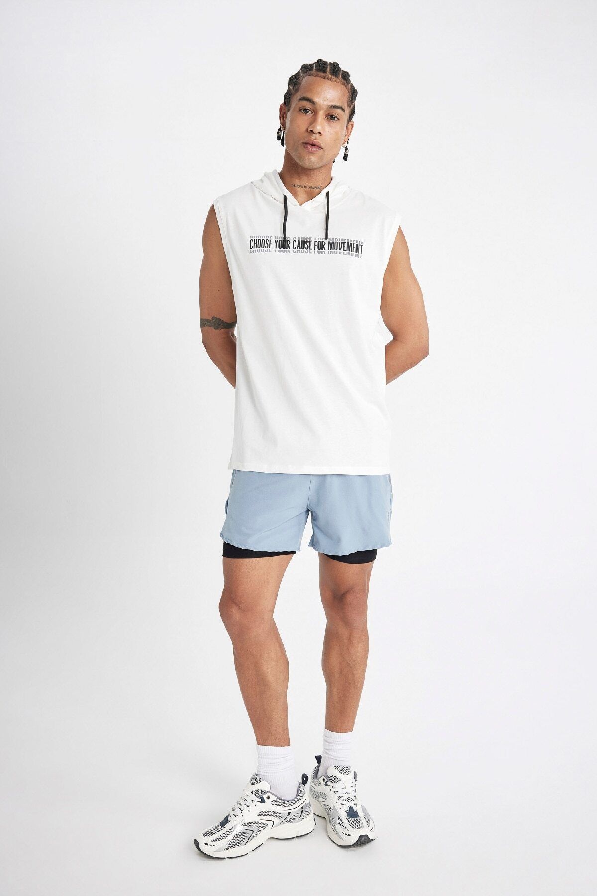 DeFacto-Slim Fit tílko s potiskem a kapucí A1819ax24hs 2