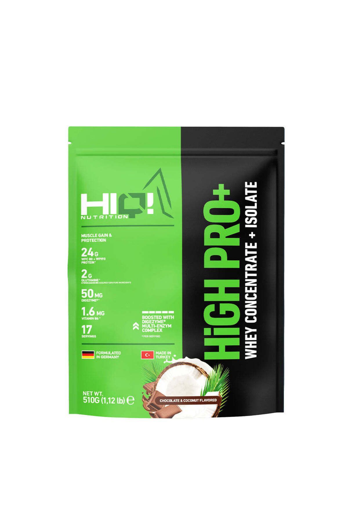 HIQ High Pro+ 510gr CHOCOLATE&COCONUT FLAVORED