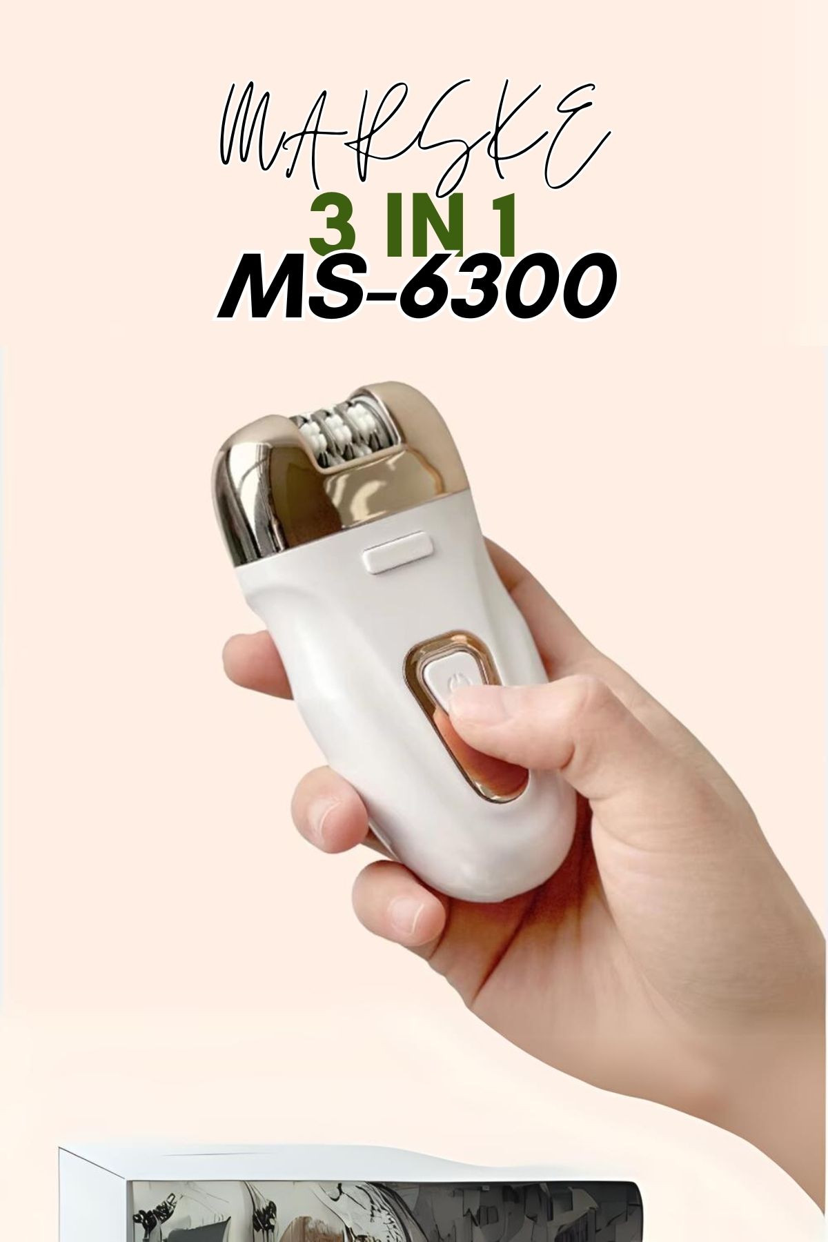 Dearling MARSKE 3 Başlıklı epilatör - Pürüzsüz Cilt İçin Hassas ve Hızlı Çözüm — MS-6300-EPİLATÖR