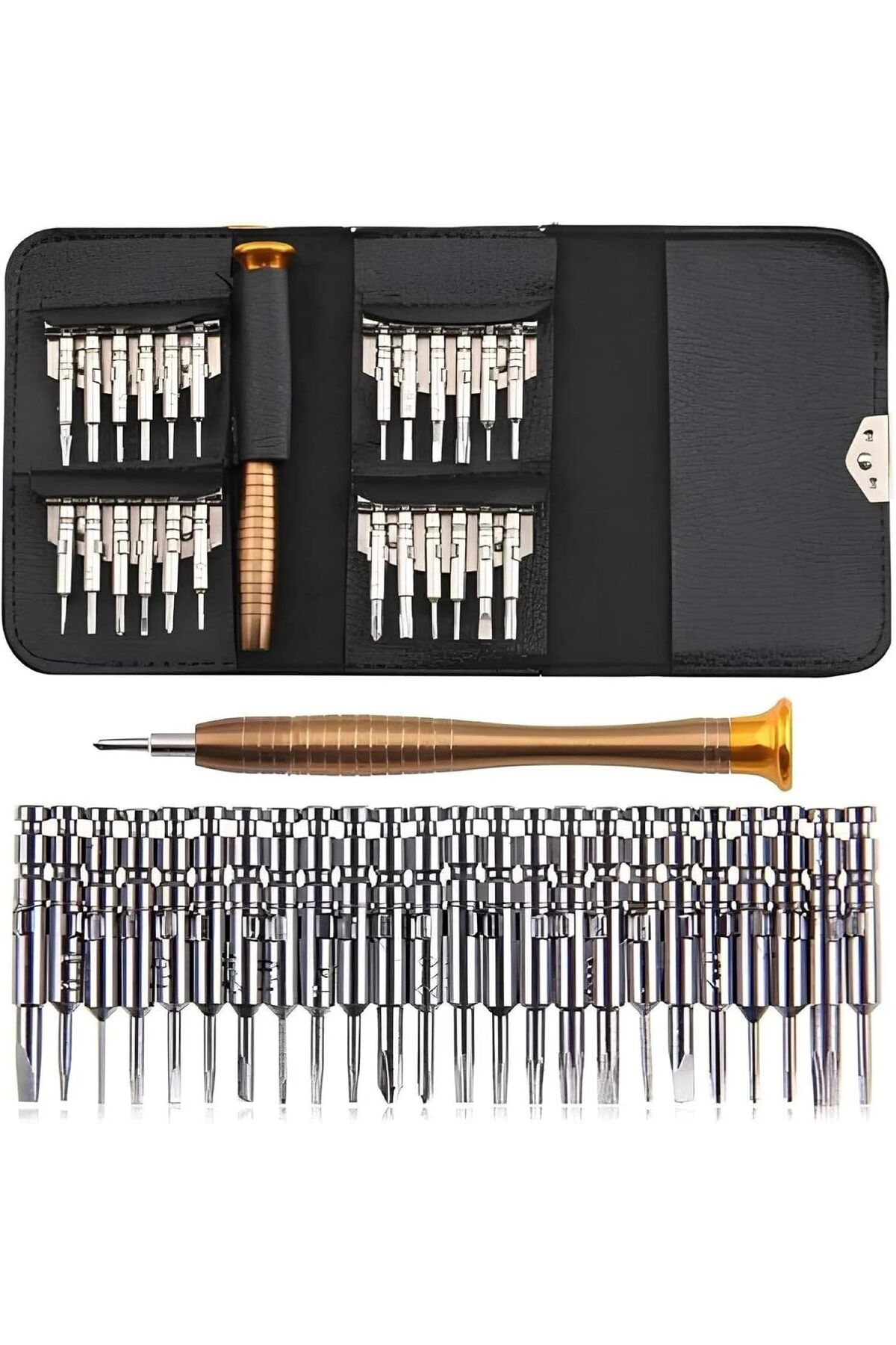 Busstier 25 Parça Tornavida Tamir Seti, Deri Cüzdan Kılıflı, Bilgisayar, Telefon ve Saat Tamir Kiti