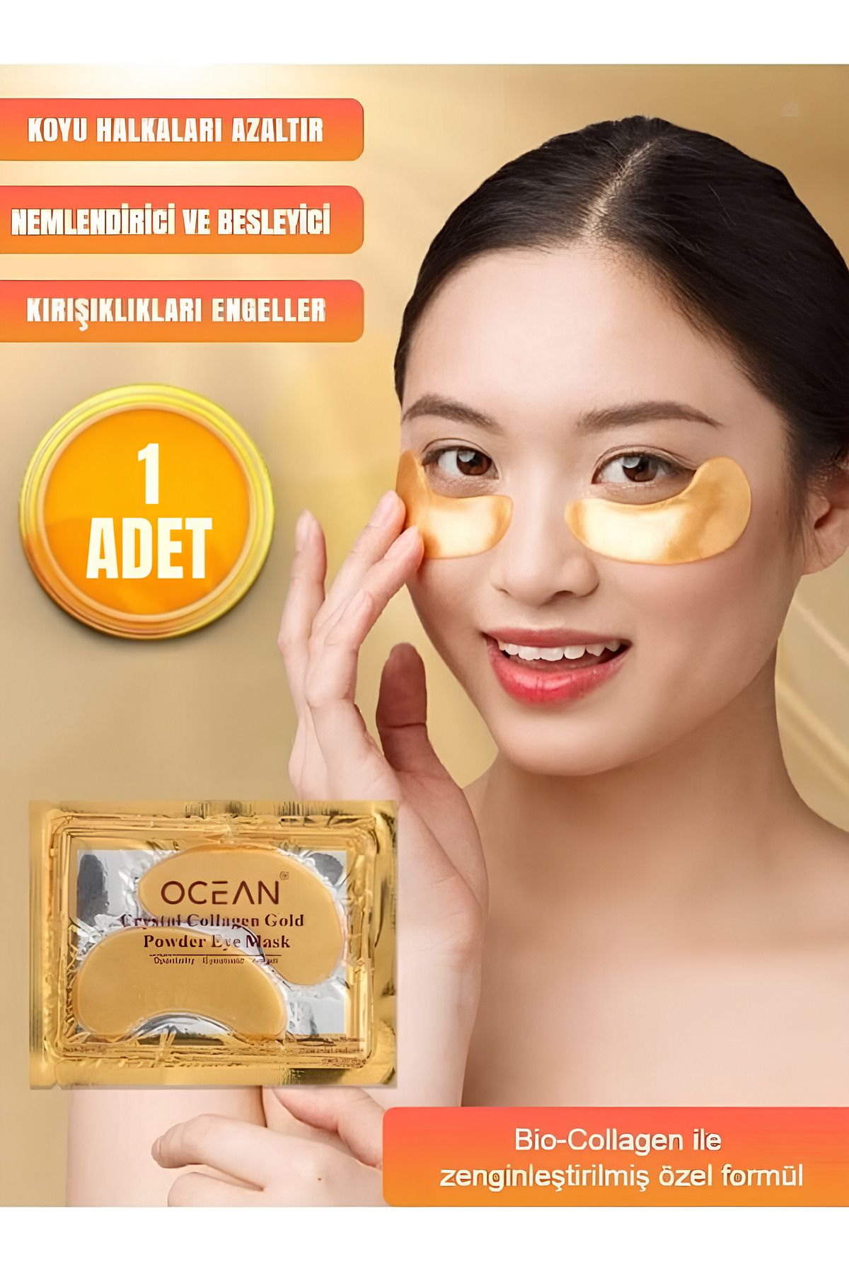 Ocean Altın Maske ( Göz Altı Için ) Bio-collagen