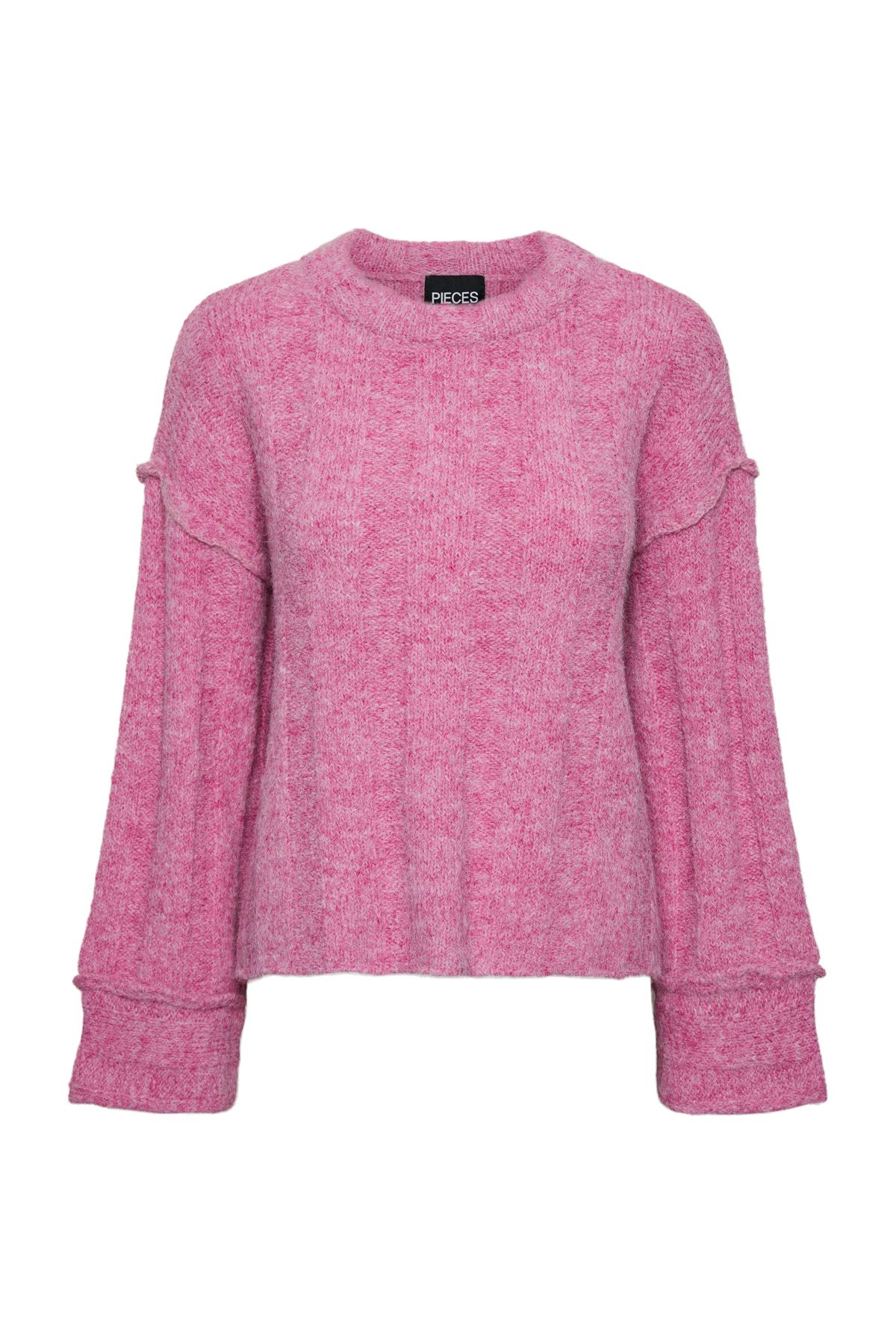 PIECES-PCRubble LS O-Neck Knit BC - Pulover 5