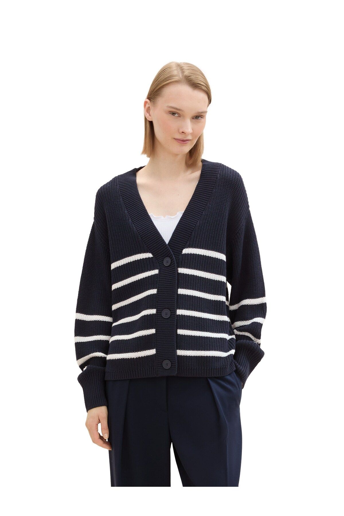 Tom Tailor Denim Cardigan Mit V-ausschnitt für Damen - XL
