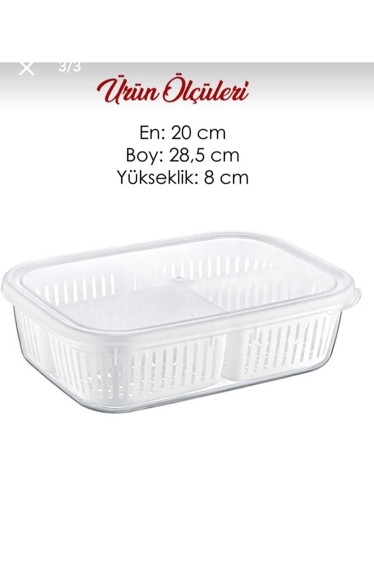 PARK AVM-Plastic Storage Container with Four Compartments Strainer, Practical and Stylish Storage Solution 4