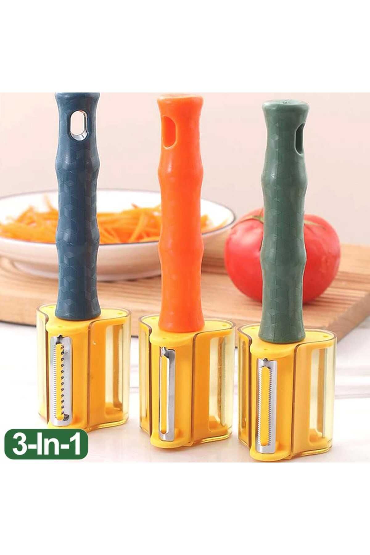 TİNEKE-Practical Julien Peeler - Fruit Vegetable Shell Collector, 1 Pc 7