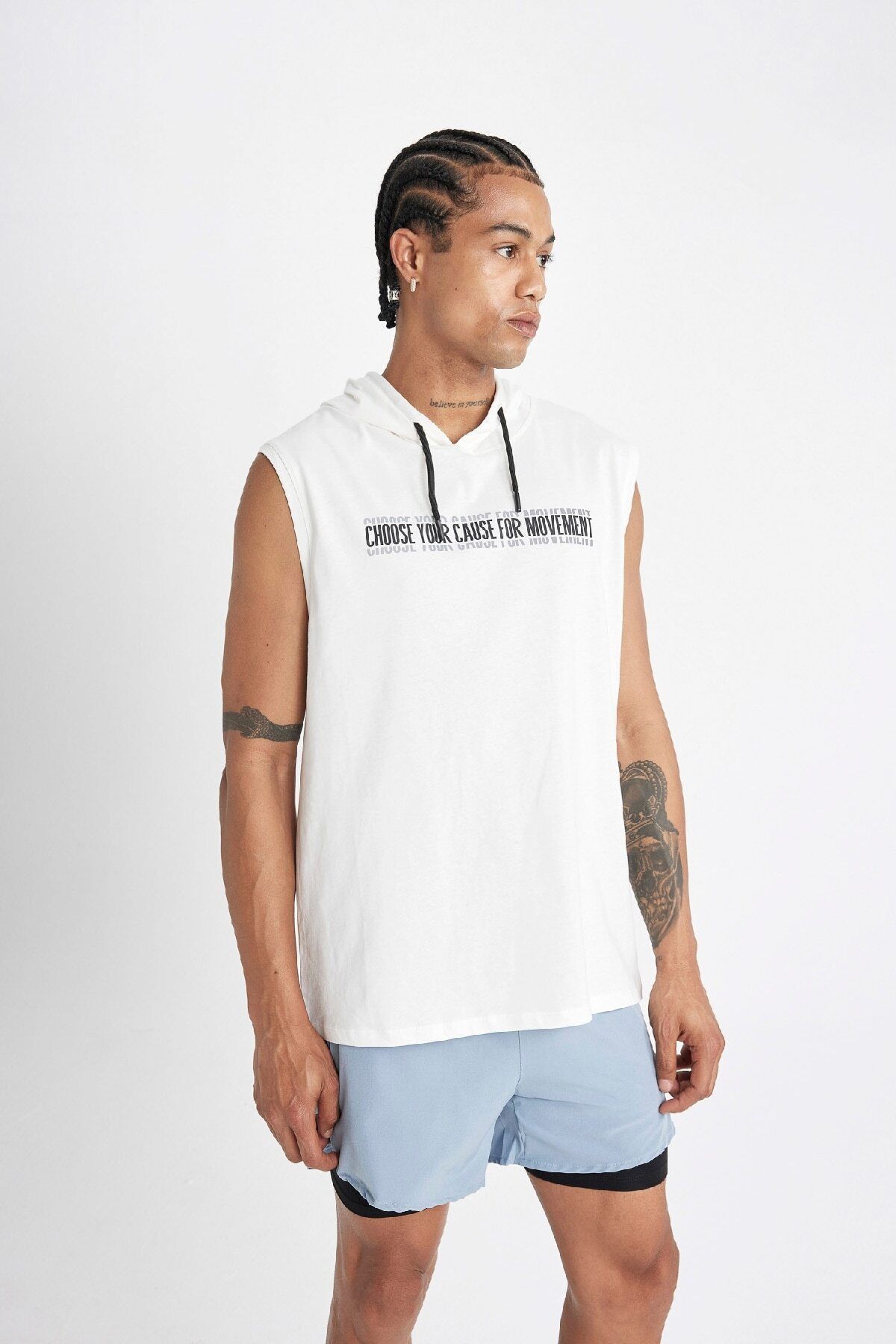 DeFacto-Slim Fit tílko s potiskem a kapucí A1819ax24hs 3