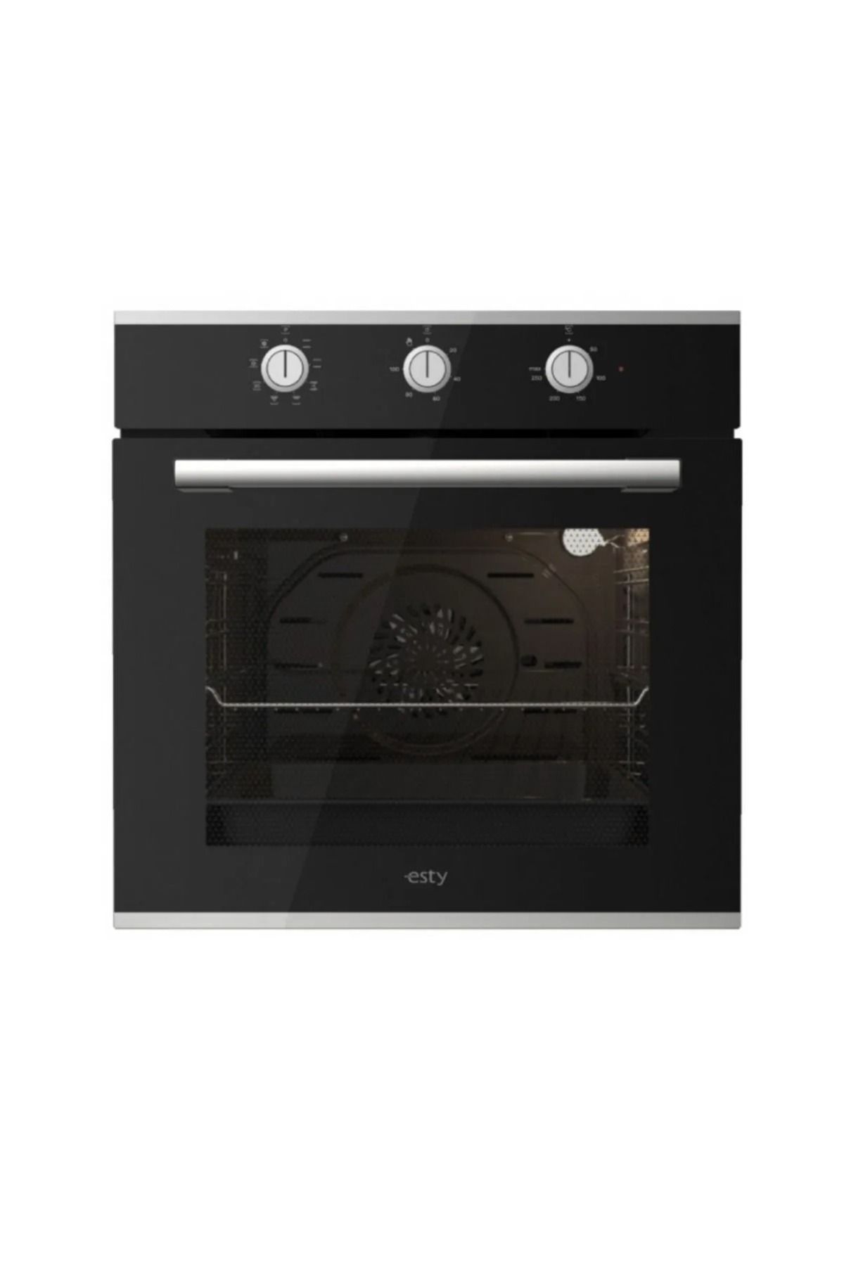 Esty Silverline Siyah Cam Ankastre Set (3480 Touch Davlumbaz - Aco5335b01 Ocak - Aef6604b01 Fırın)