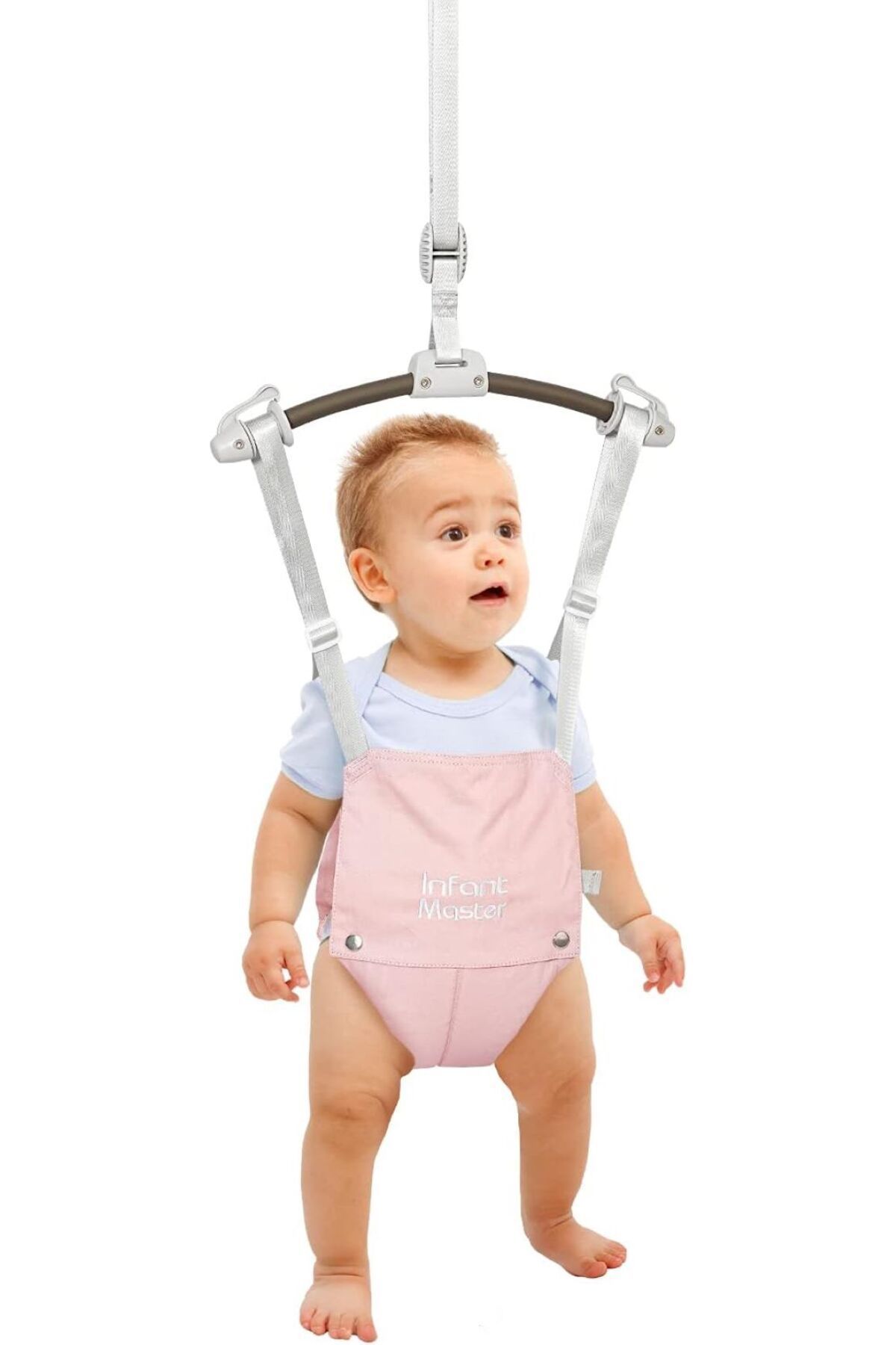 INFANT MASTER Çcouk Zıplama Aparatı, Ayarlanabilir Yükseklikli Bebek Salıncağı, Koltuk Çantalı Zıplama Aparatı