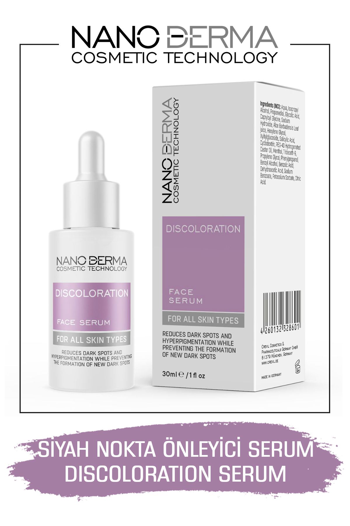 Siyah Nokta Serum Cilt Tonu Eşitleyici Leke Sivilce Gözenek Melanin Karşıtı Discoloration Serum 30ML