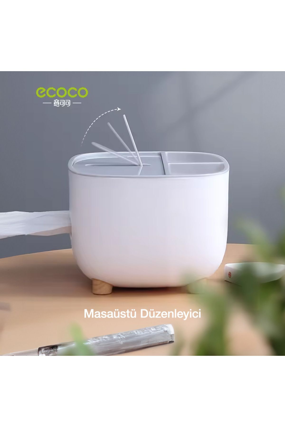 Miecoco-Ecoco Multi-Purpose Compartmented Napkin Holder and Storage Box 3