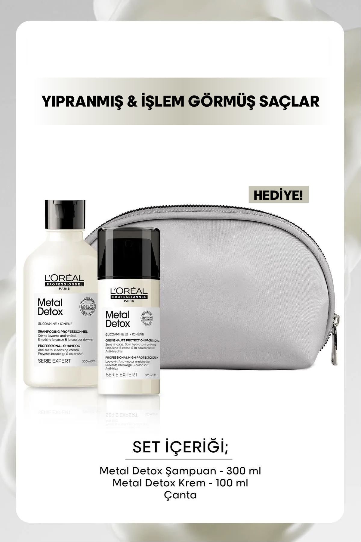 کرم فلزی Detox Metal Serie Expert برای موهای رنگ شده و روشن کننده L'oreal Professionnel