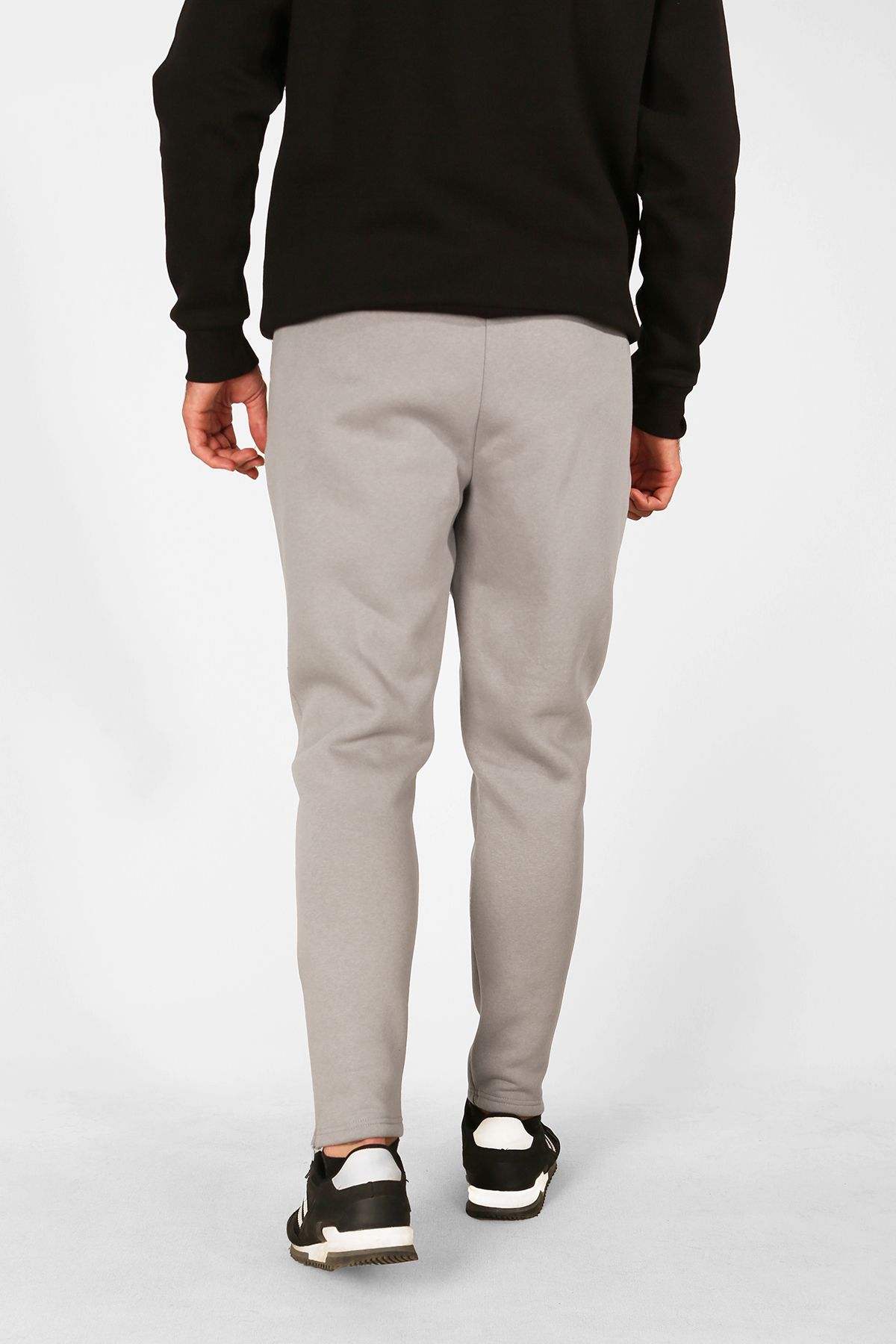 Man Of Man-Men's Jogger Pants with Zippered Pockets and Hidden Zipper Detail with Elastic Waist and Laces 4