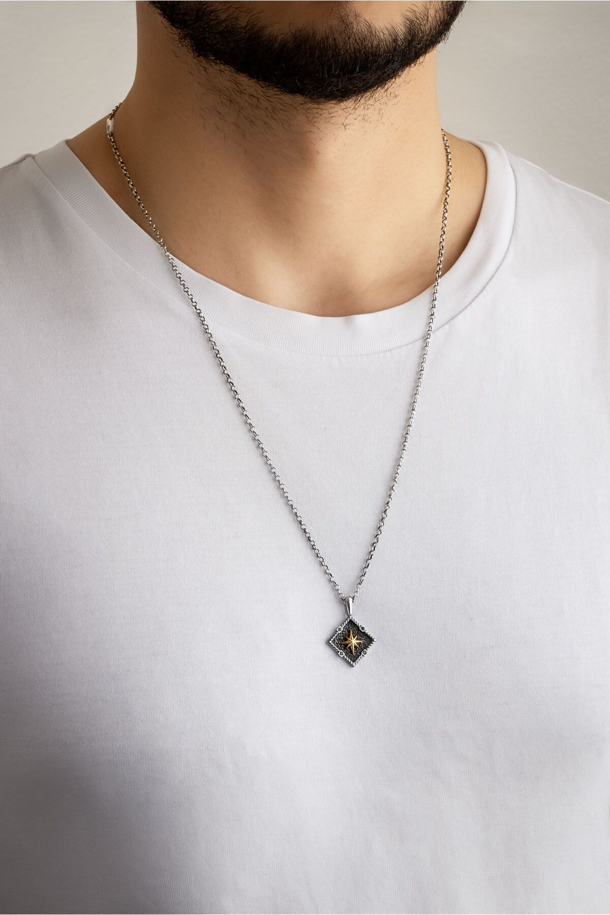 So CHIC...-Road Showing 60 cm Silver Men's Necklace 3