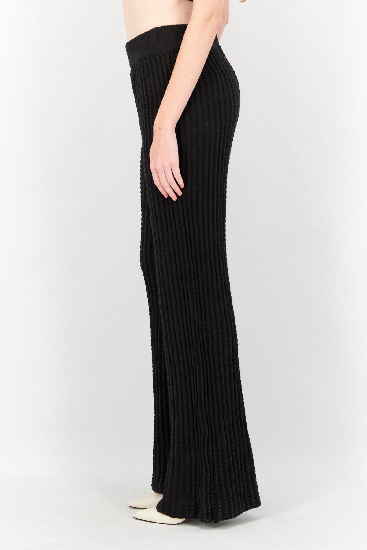 Jeannie Mai x INC-Women Wide Leg High Rise Pull On Pants, Black 4