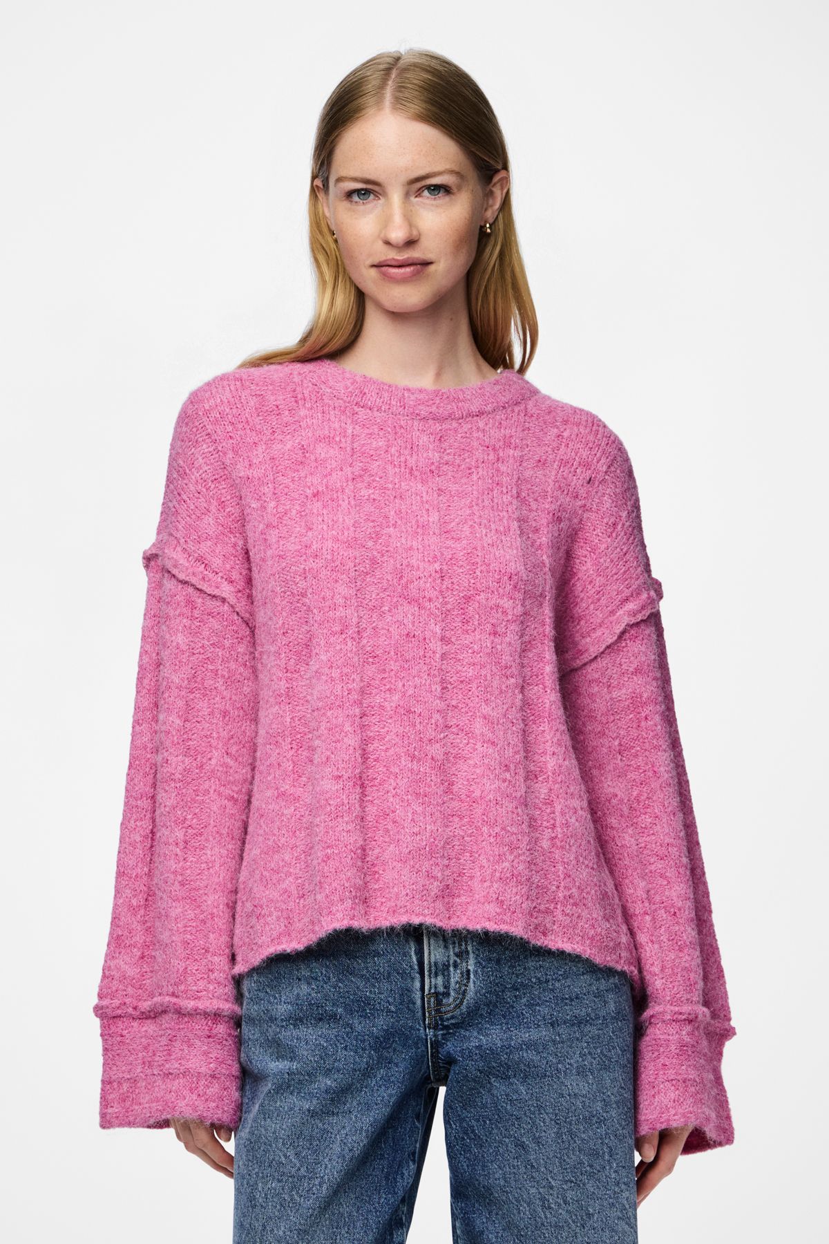 PIECES-PCRubble LS O-Neck Knit BC - Pulover 3