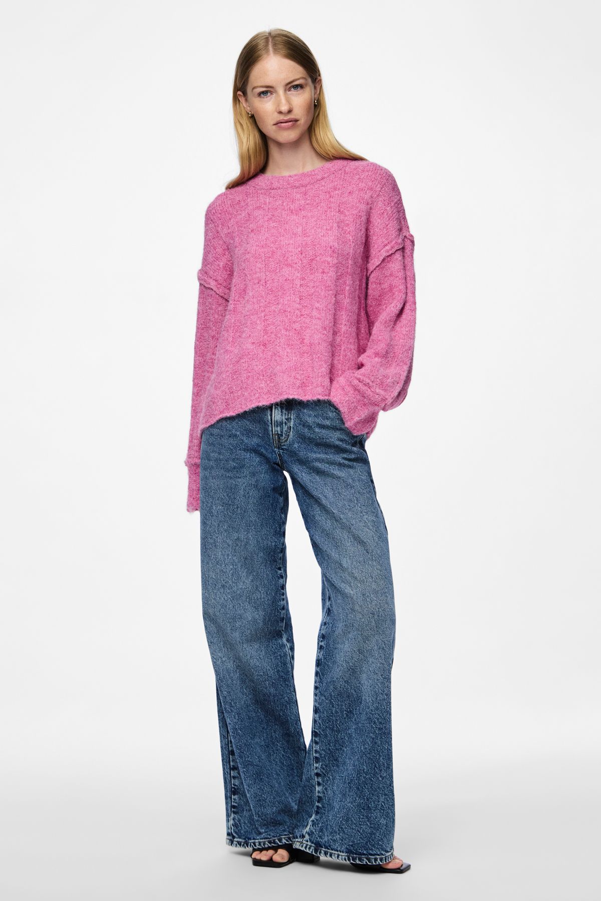 PIECES-PCRubble LS O-Neck Knit BC - Pulover 2