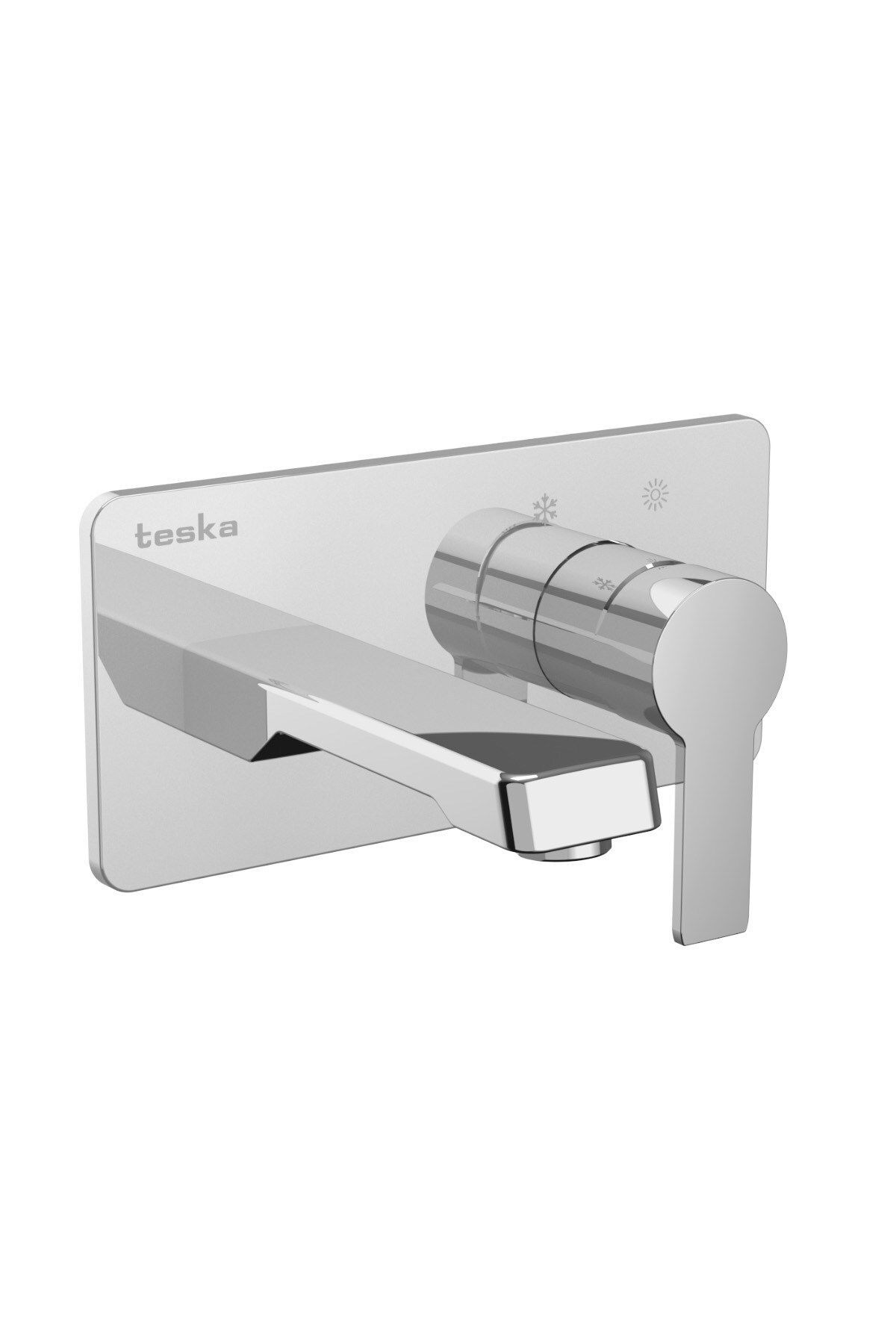 TESKA-Quasar Chrome Sink Faucet - Built-In Design 1