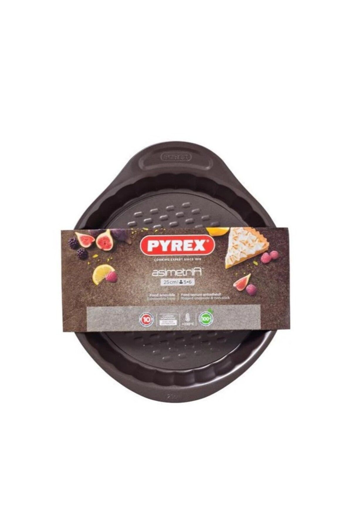 Pyrex-Asimetria 25cm Flan Pan Loose Base - Durable, Easy Release, Optimal Grip, Elegant Design 1