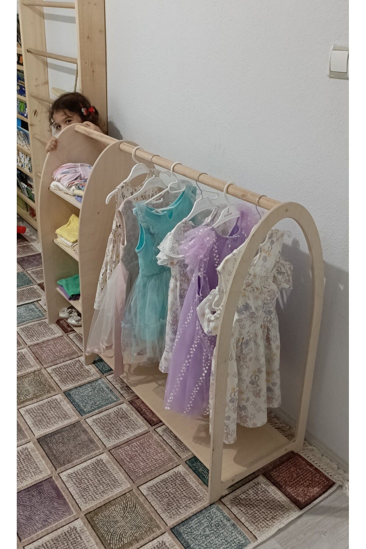 domba Ahşap Çocuk Gardırop Montessori fotoğrafı 3 (önizleme)