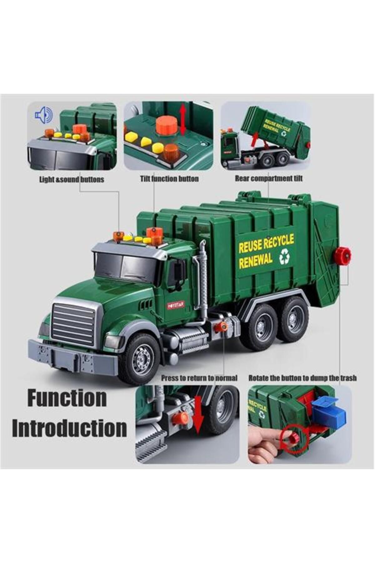 Ceren-Garbage Truck with Light and Sound Ctoy-666-53P 3