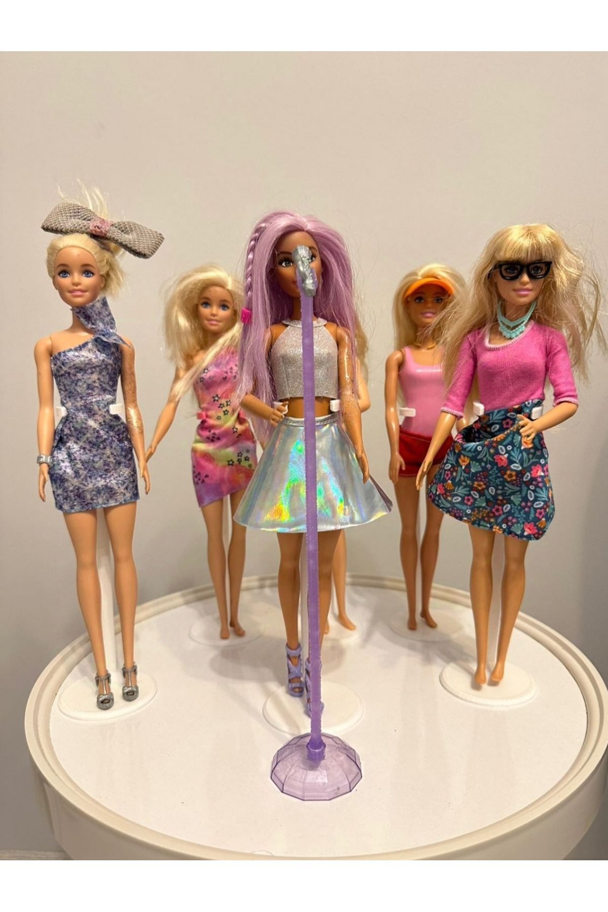 3DHOBİCENTER Barbi e uyumlu Stand 5 adet Oyuncak Bebek Tutucu Bebek Standı fotoğrafı 2 (önizleme)