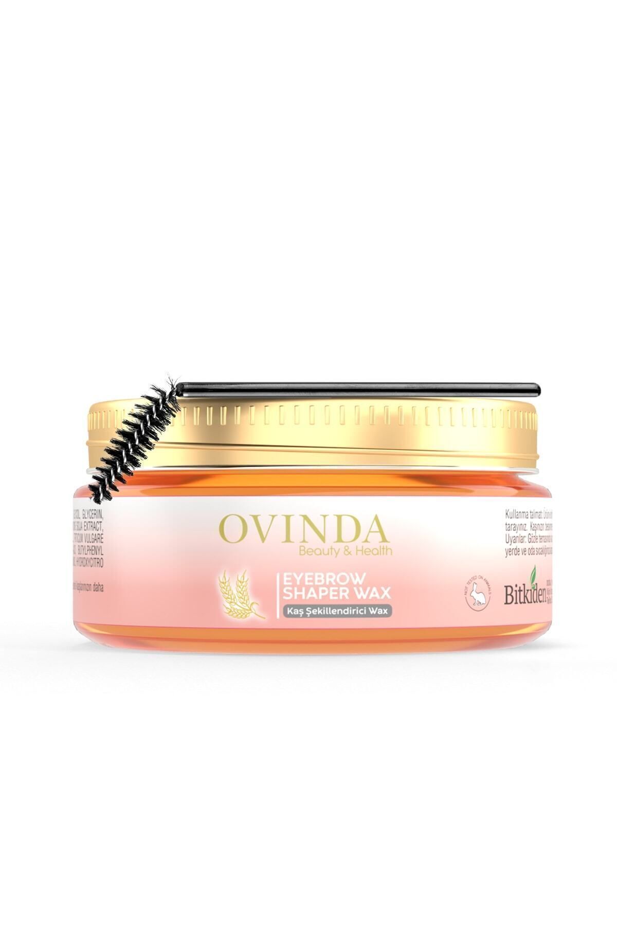 Ovinda Eyebrow Kaş Sabitleyici Ve Şekillendirici Wax 50 ml (FIRÇA HEDİYELİ) E Vitaminli Besleyici