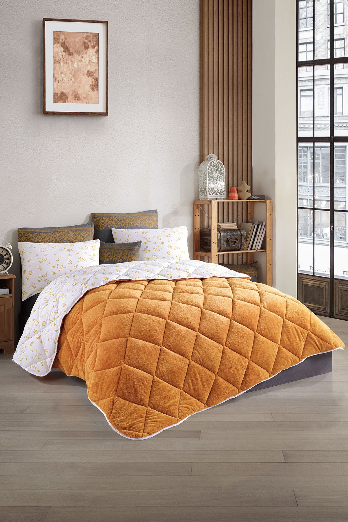 Otelonia-Single Wellsoft Duvet Sleeping Set with Double Sided Elastic Sheets and 2 Pillowcases 4 Piece Set 5