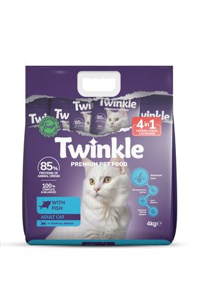 Twinkle Yetişkin Kediler için Balıklı Tam ve Dengeli Kedi Maması 4 kg