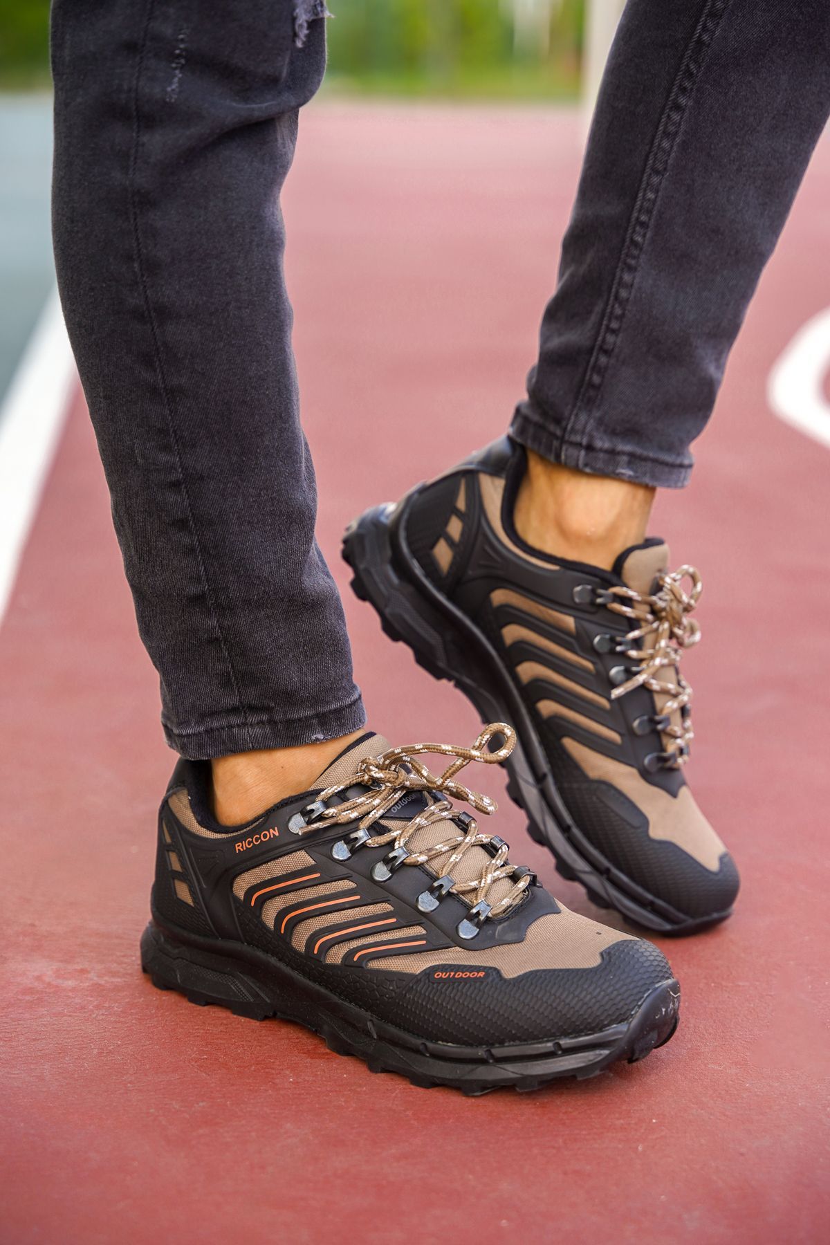 Riccon-Sandfarbene Unisex-Trekkingschuhe aus 3D-Gummi00128060 2