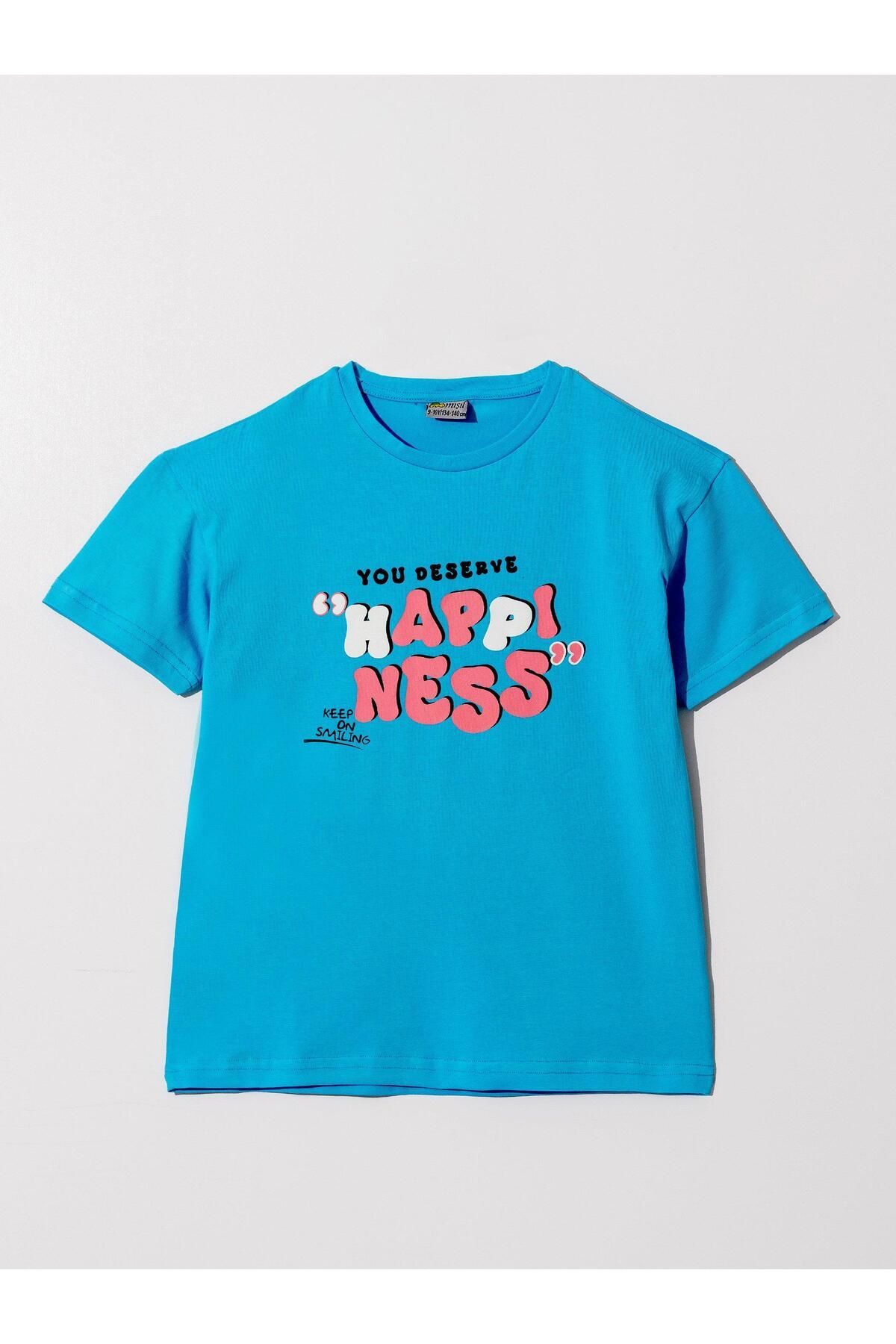 Happiness YOU deserving printed girl T-shirtT-shirt