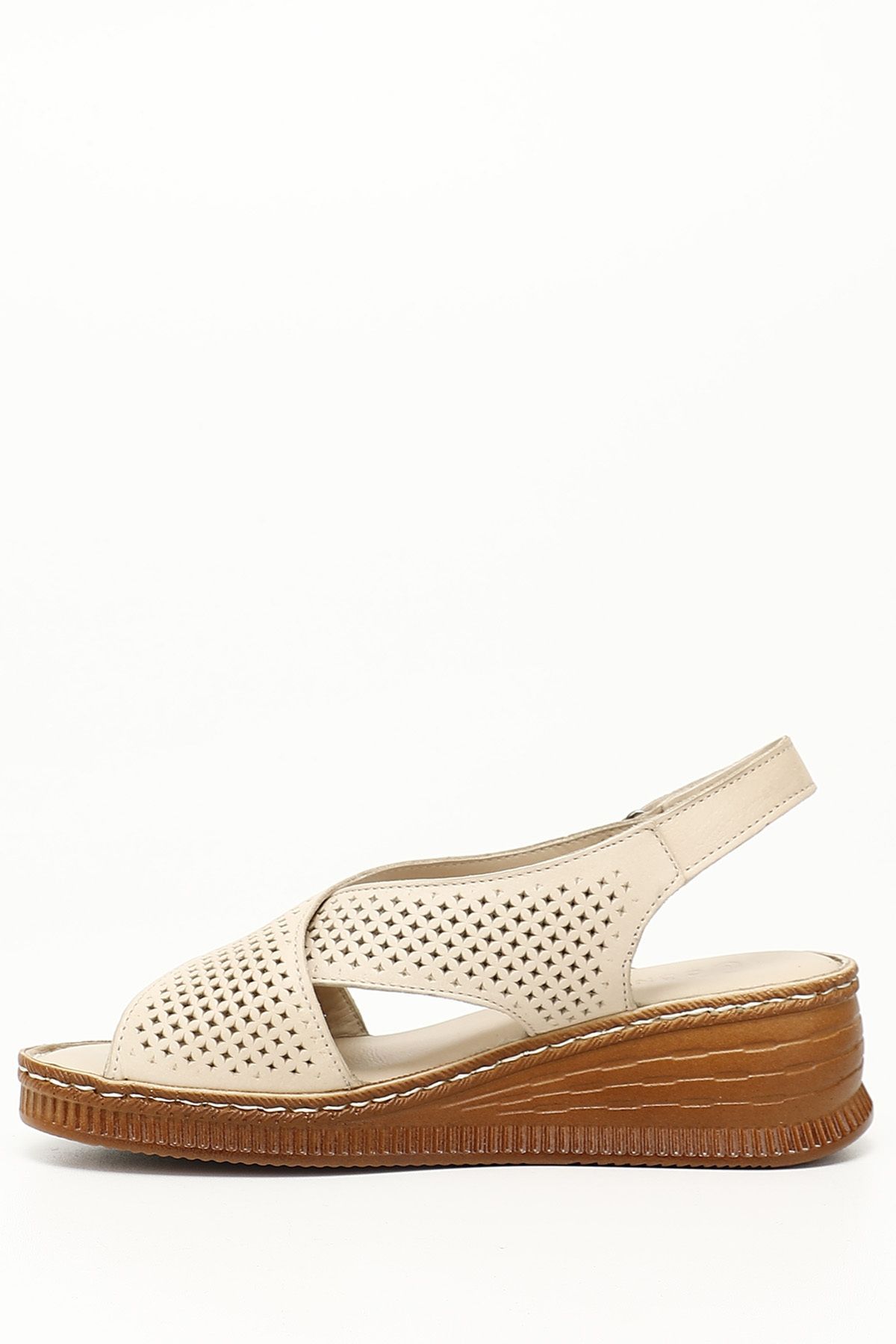 صندل نود زنانه R Beige Antique Hey چرمی Fill Sandals 45886 GÖNDERİ(R)