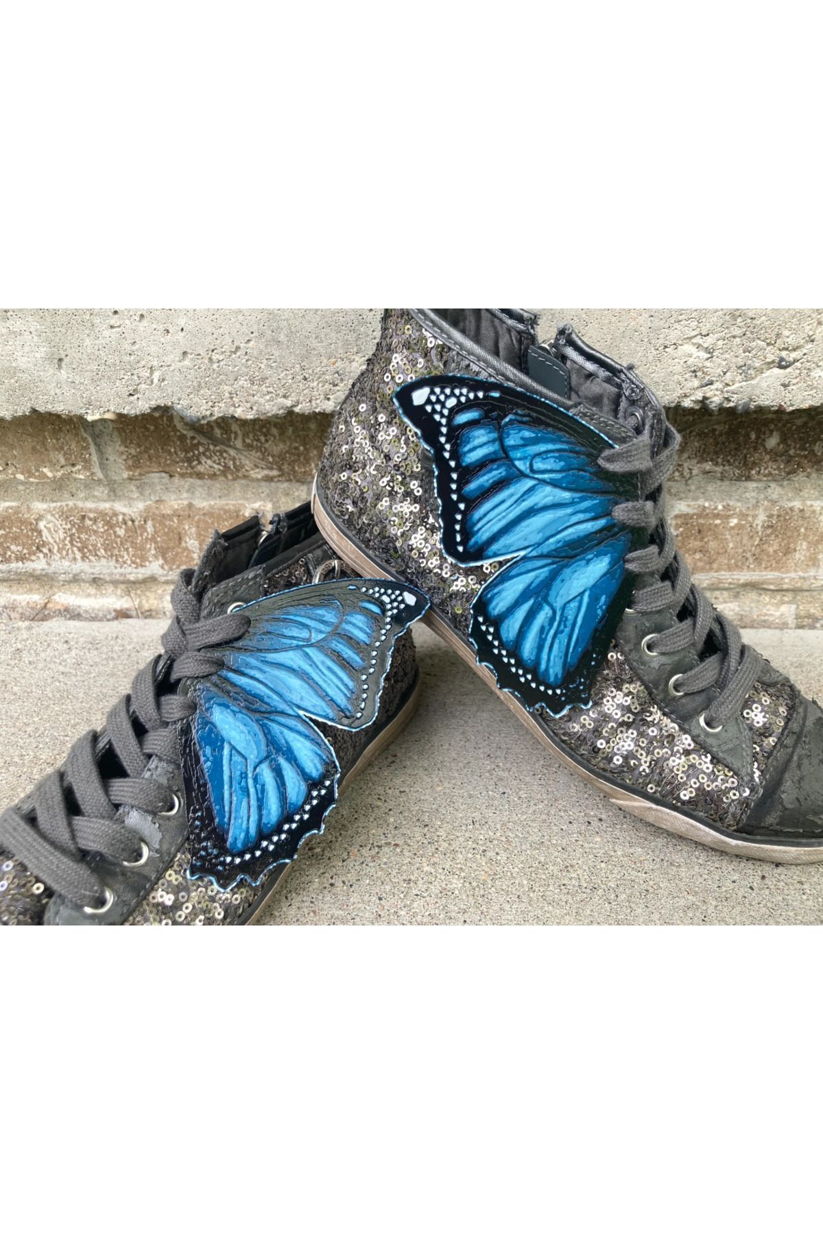 barsdepo-Pink Ornamental Butterfly Shoes - Lacing Design 7