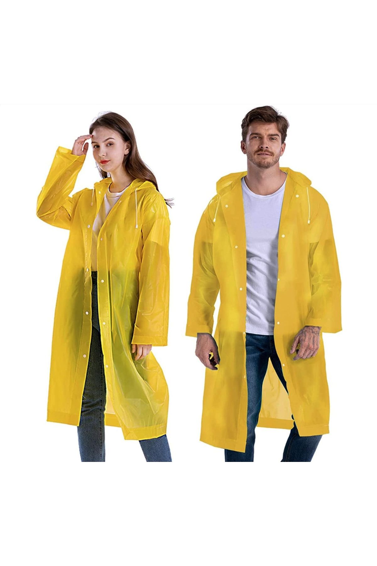 Kenet Ticaret Keneth Unisex  Kapüşonlu Su ve Rüzgar  Geçirmez Yağmurluk , Kalın  ve Dayanıklı(Standart Boy)