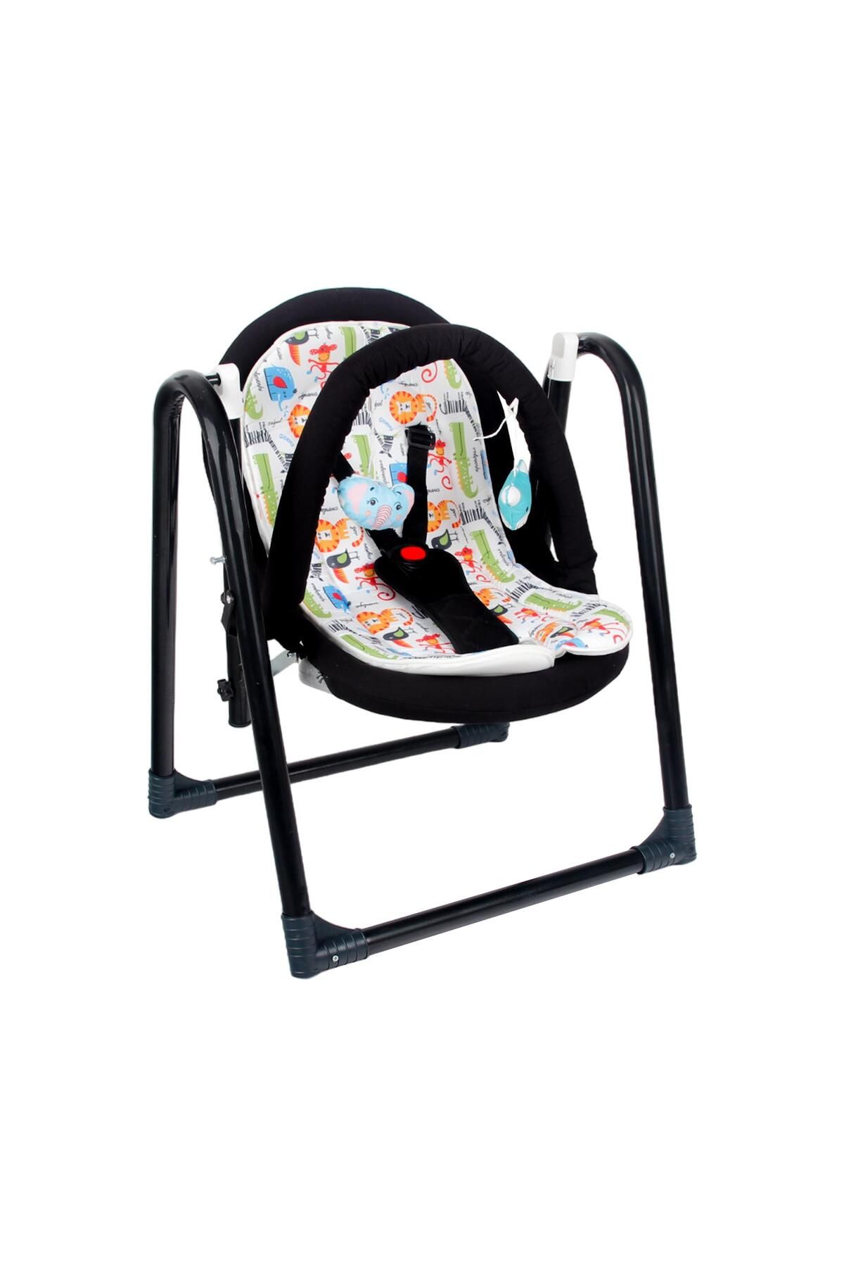 CHUBBY BABY Lüx SwingJoy Portatif Hafif Taşınabilir Bebek Salıncağı Siyah fotoğrafı 2 (önizleme)