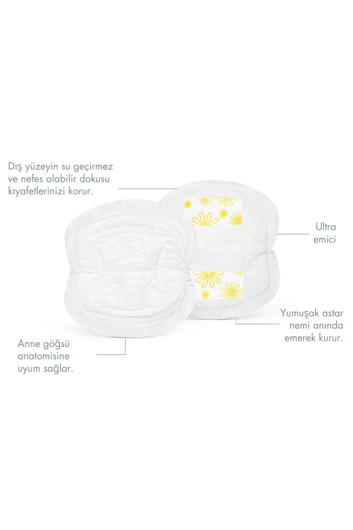 Medela Safe & Dry Tek Kullanımlık Göğüs Pedleri (60 ADET) fotoğrafı 7 (önizleme)