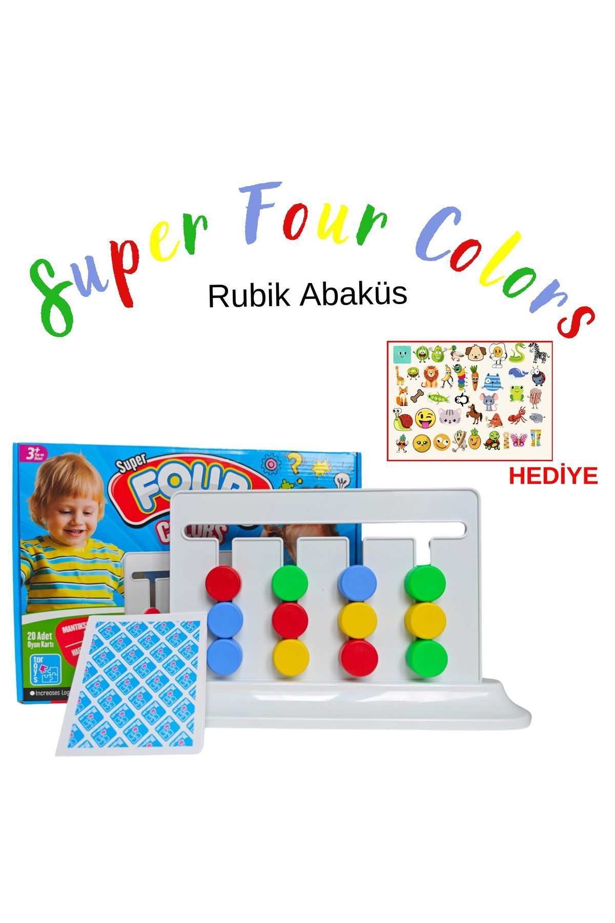 SUPER JUNIOR アプグレ　9枚セット Tor Toys Super Four Colors - Rubik Abaküs Montessori Zeka Oyunu