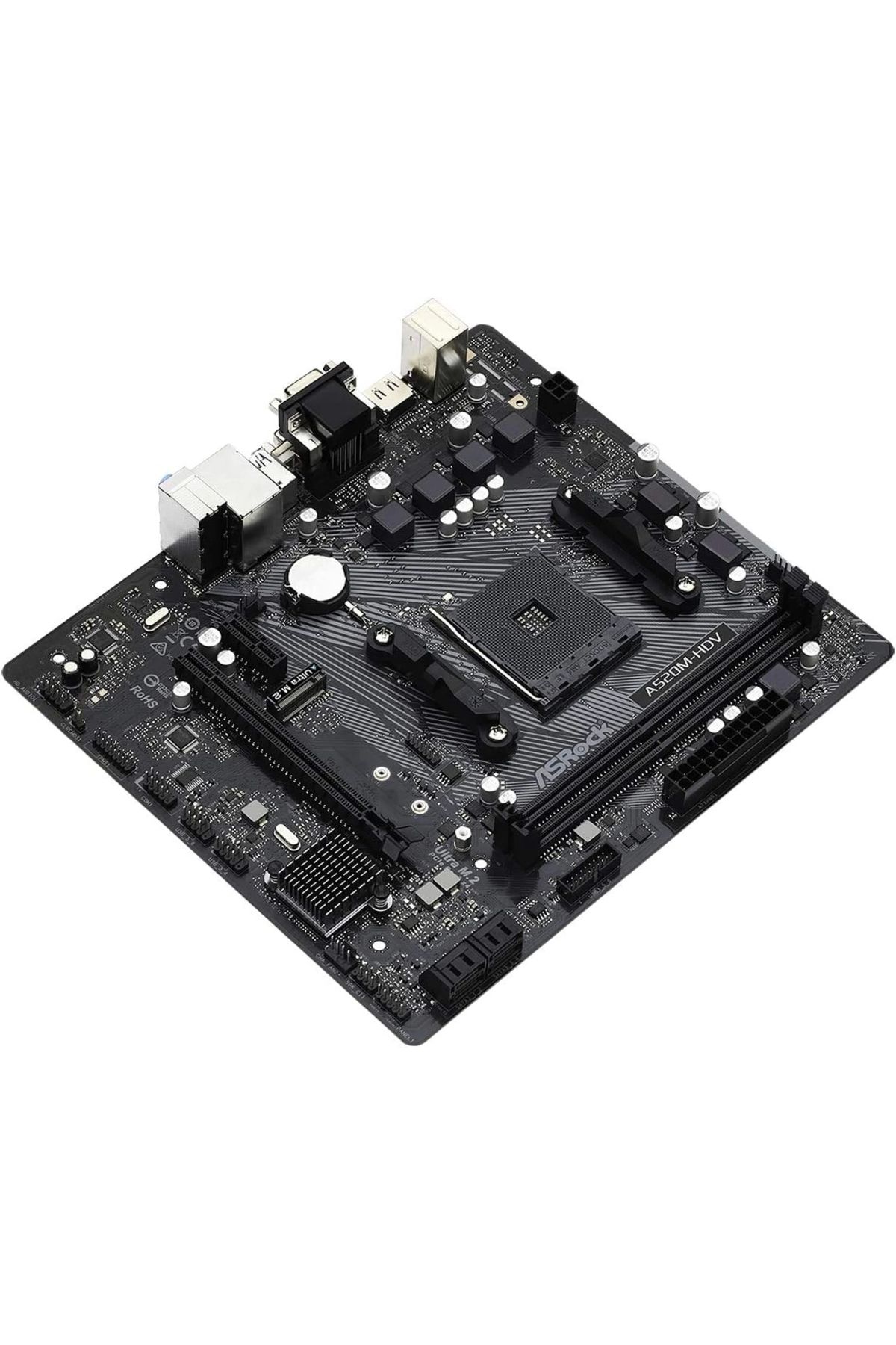 ASROCK-مقبس A520m Hvs - AM4 DDR4 4733 ميجا هرتز O.C. اللوحة الأم M.2 USB 3.2 HDMI VGA Matx A520 4