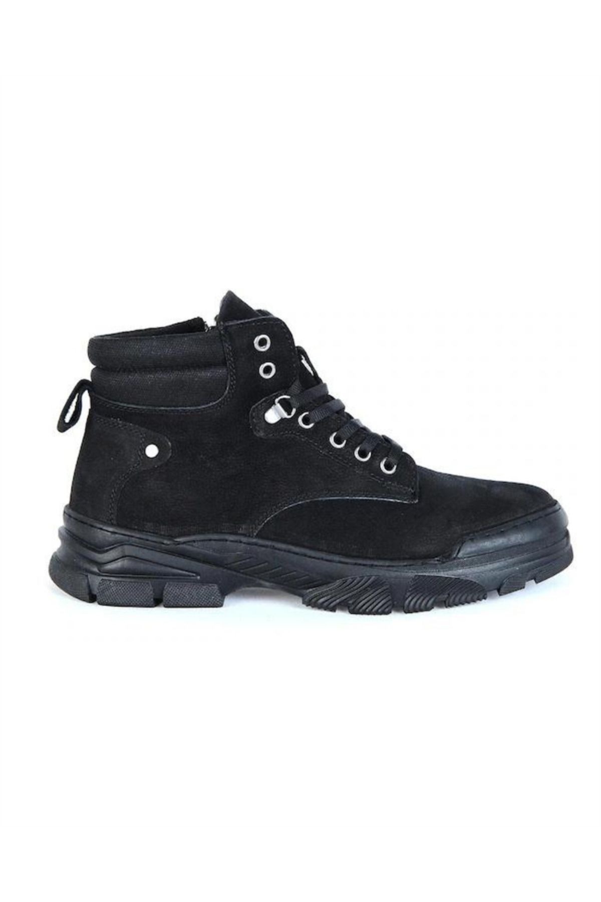 M.P.-M.P232-4254 Mr Men's Black Nubuck Leather Zipper Boots 2