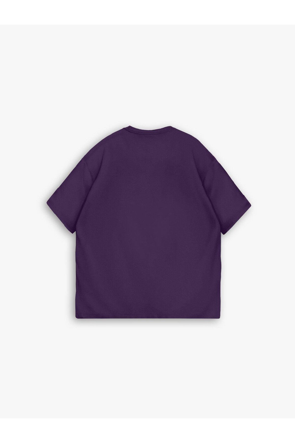 ablukaonline-Men's Purple Oversize Basic T-Shirt -Tst.0052 2