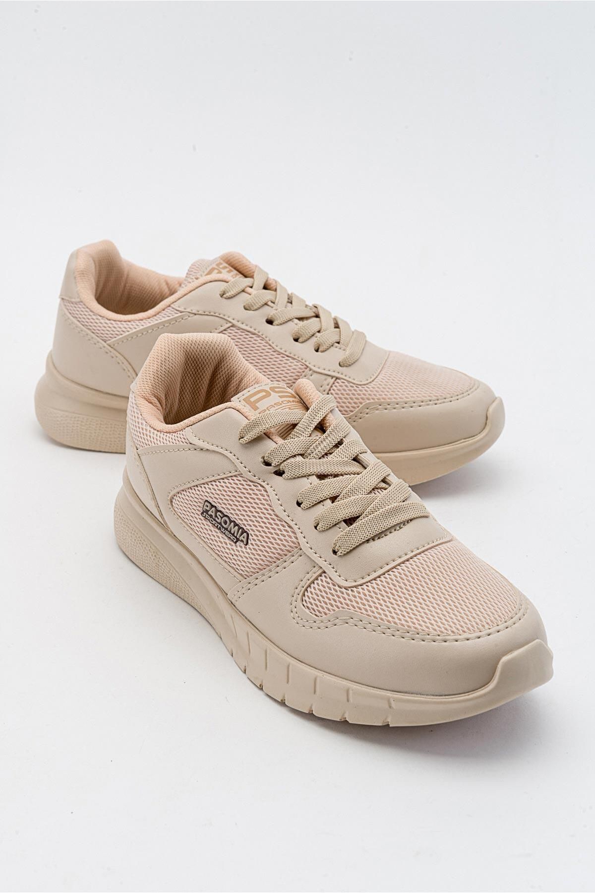 Ccway Pantofi Sport De Damă Cu Șireturi Anorak Bej Femeie - 39