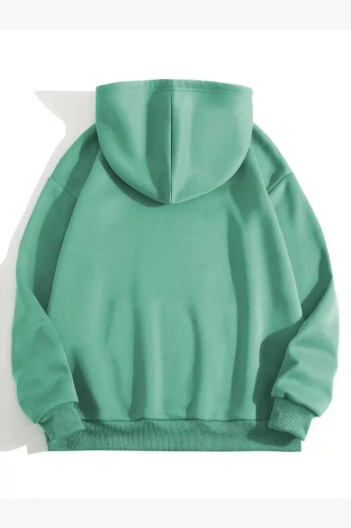 Albayrak 3 İplik Pamuklu Unisex Kapşonlu Sweetshirt - Mint Yeşili