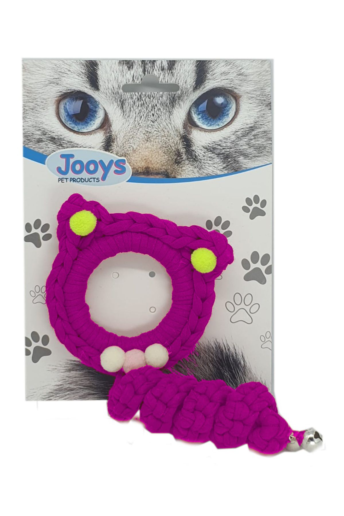 BilfolD Zilli Kedi Örgü İpi 15 cm Pembe