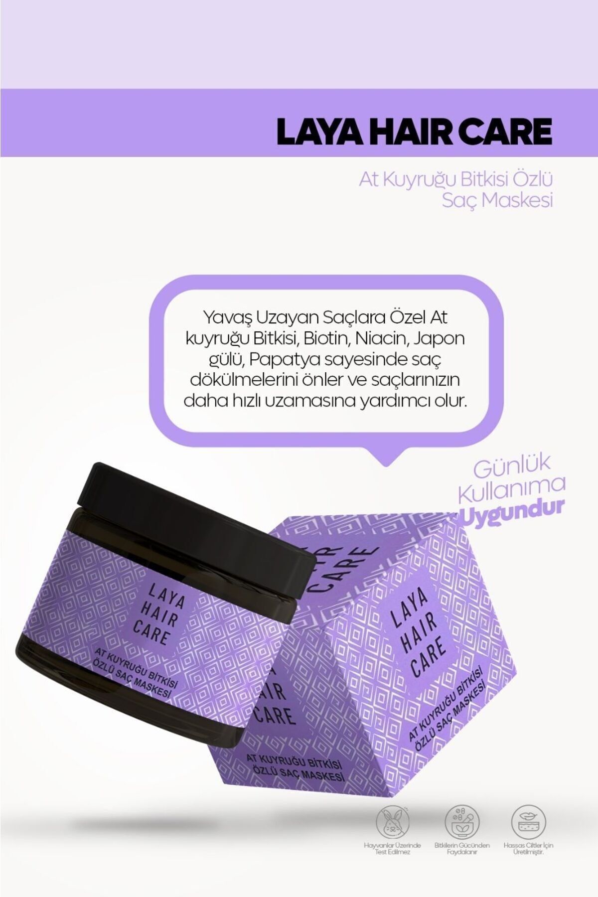 Saç Dökülmesine Karşı Bakım Maskesi At Kuyruğu Özlü Ekstra Yumuşak Saçlar Biotin Katkılı 250 Ml — 0007 — تصویر 2 از 3