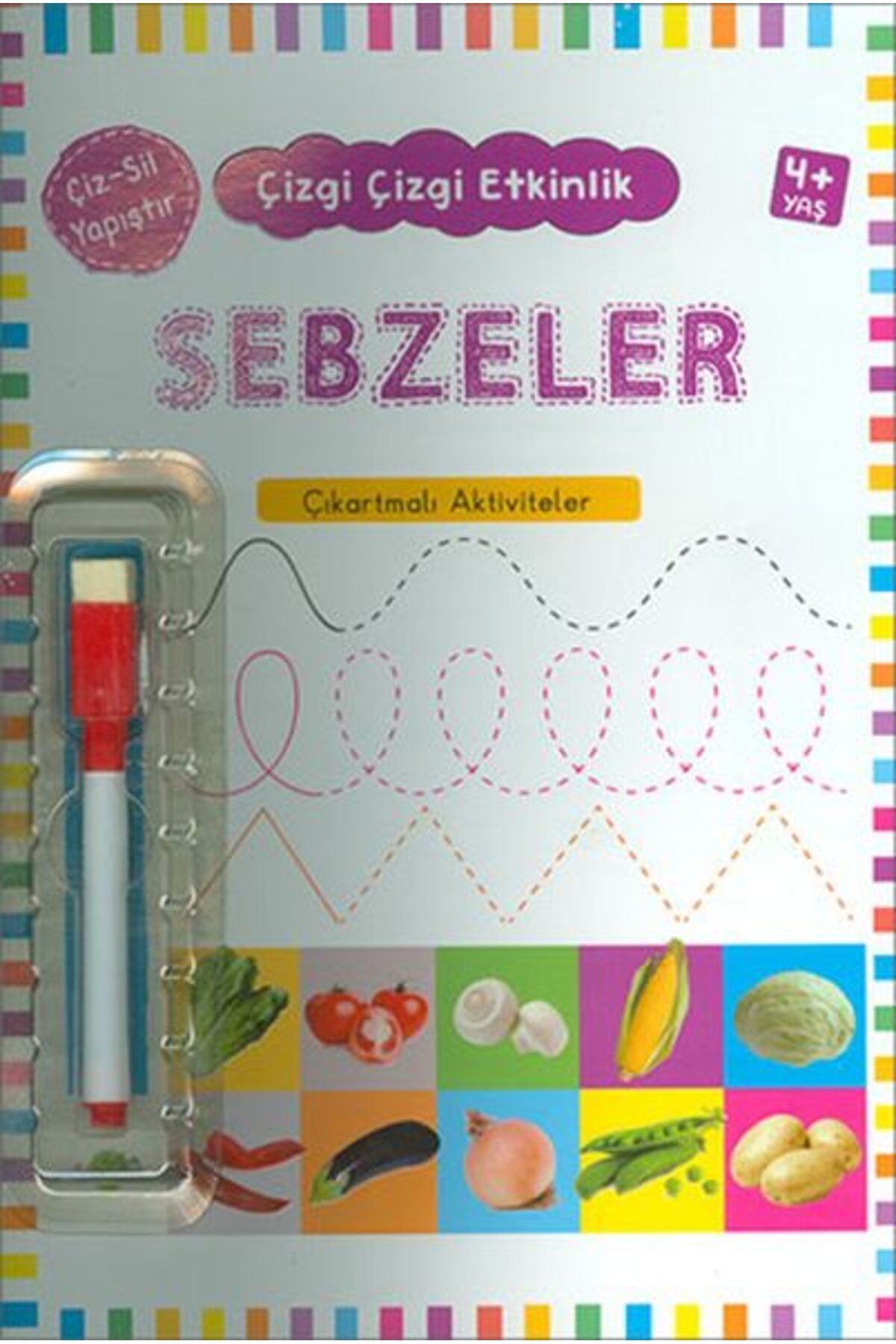 Kukla Yayınları Çizgi Çizgi Etkinlik - Sebzeler (4+ Yaş)