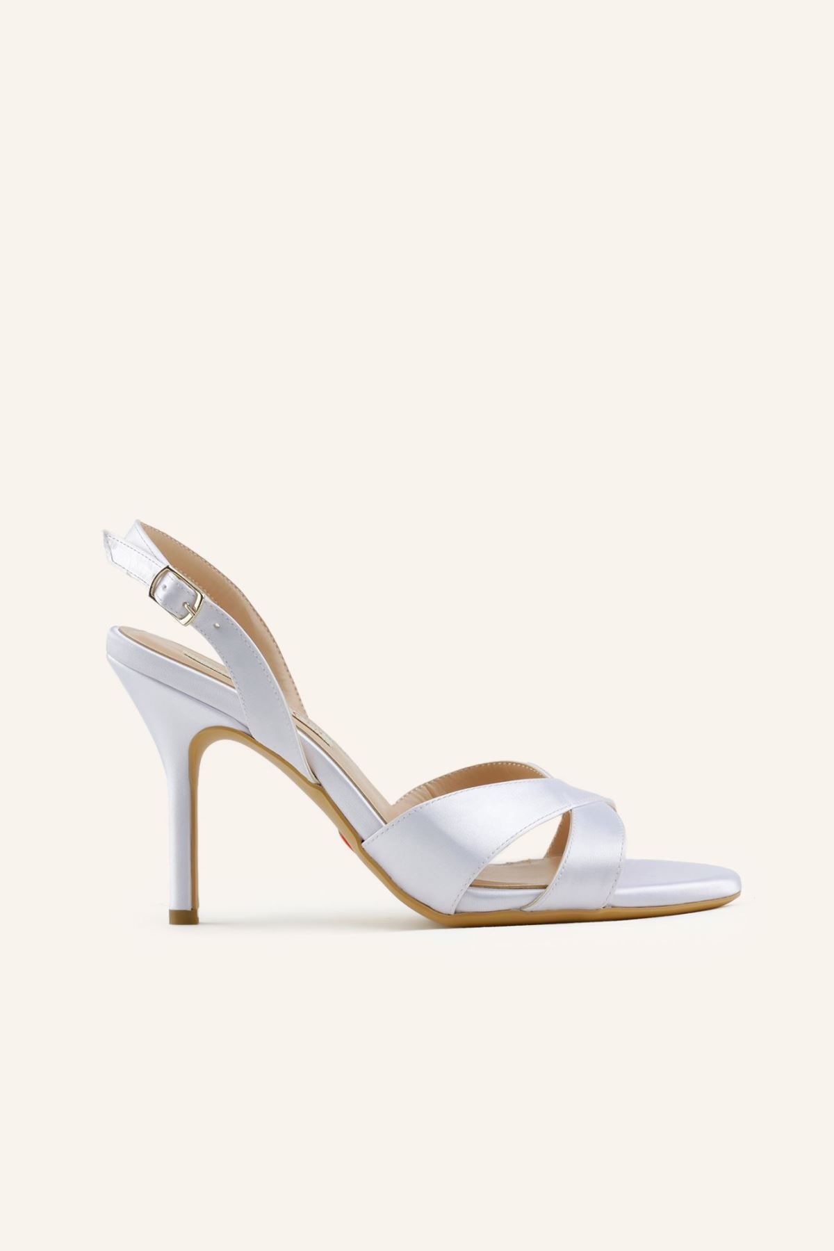 MARCATELLI-Erna Bridal Sandals - Mother of Pearl Satin 1