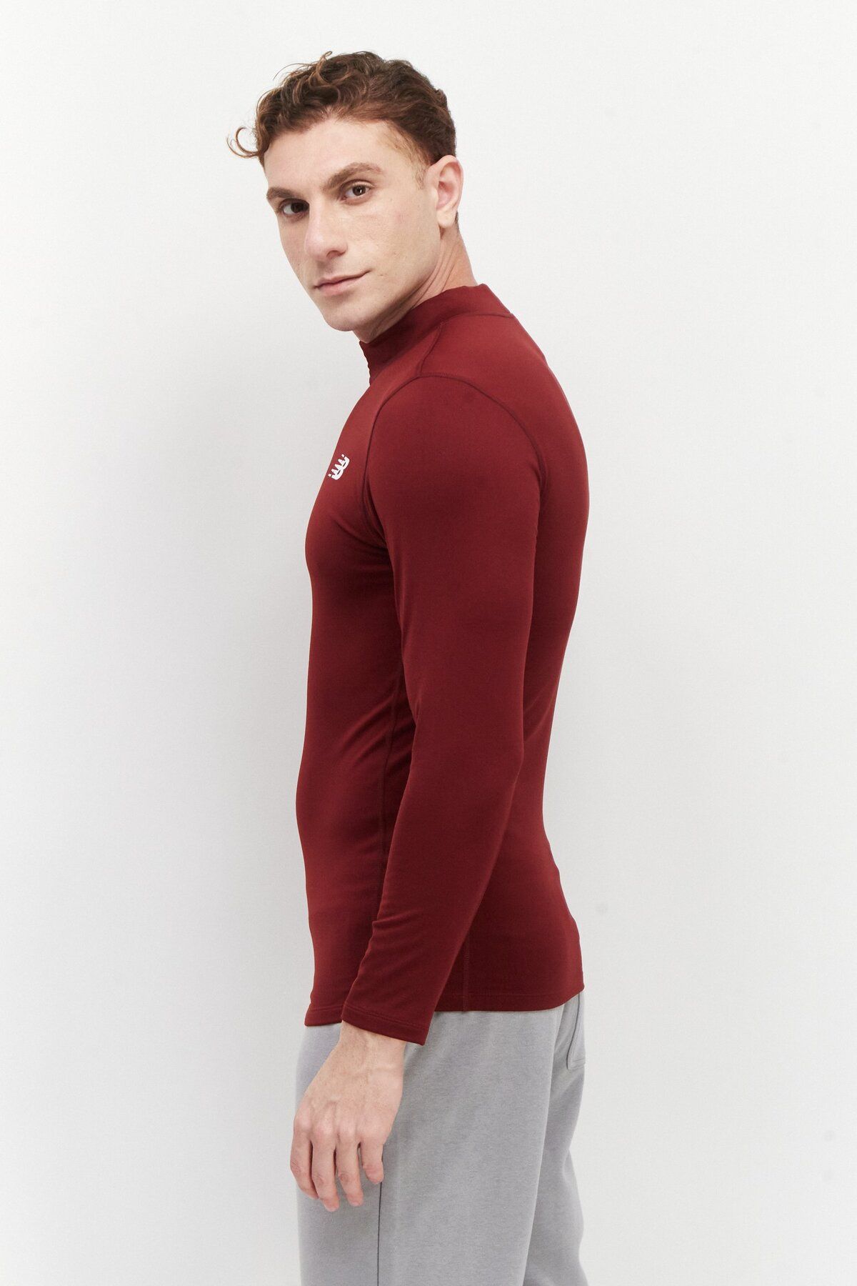 New Balance-Men Sportswear Fit Long Sleeves Training Sweatshirt, Maroon 3