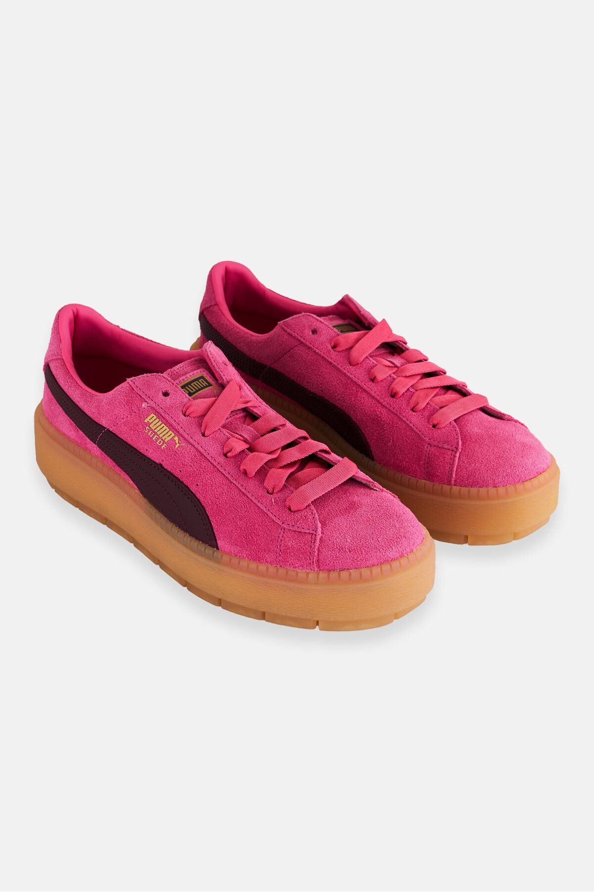 Puma-Women Platform Trace Block Lace Outdoor Shoes, Pink 1