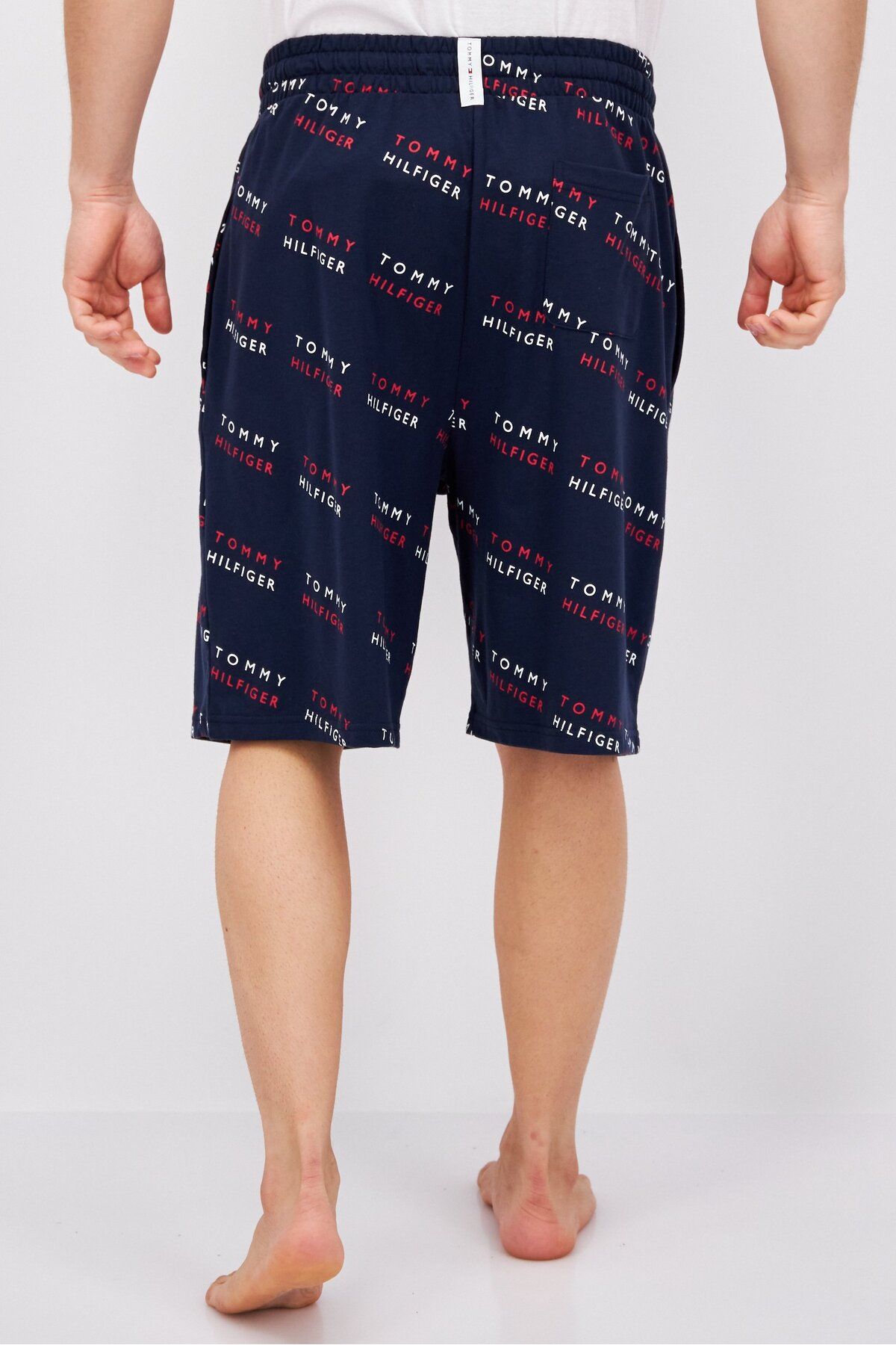 Tommy Hilfiger-Men Drawstring Printed Pajama Shorts, Navy Combo 3